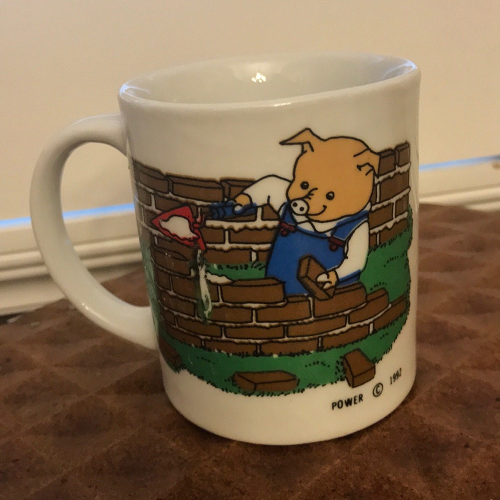 Vintage 1992 masonry PIG mug